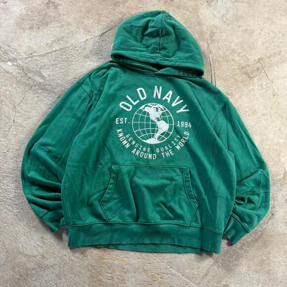 Green Boxy Old Navy Hoodie - Picture 1 of 7